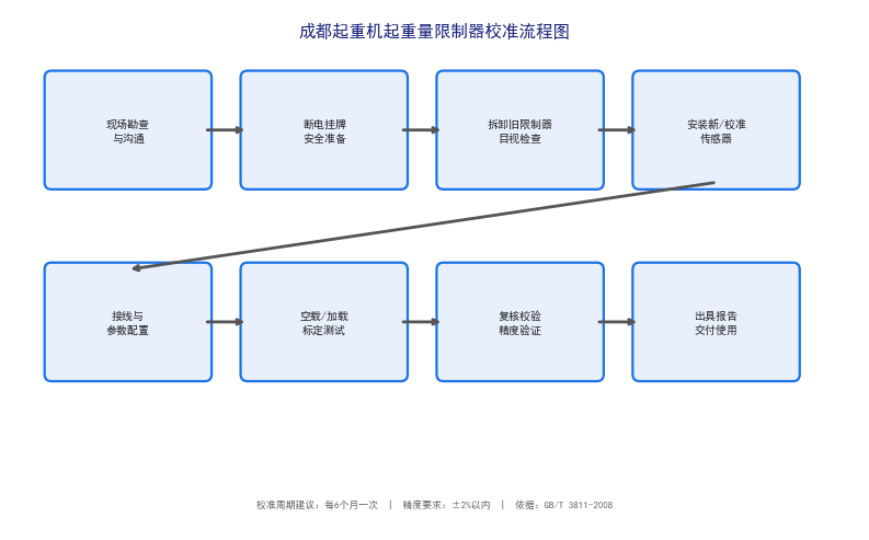 成都起重机起重量限制器校准流程图