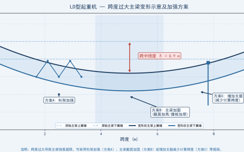 LD型起重机跨度过大时的变形控制与结构加强方案