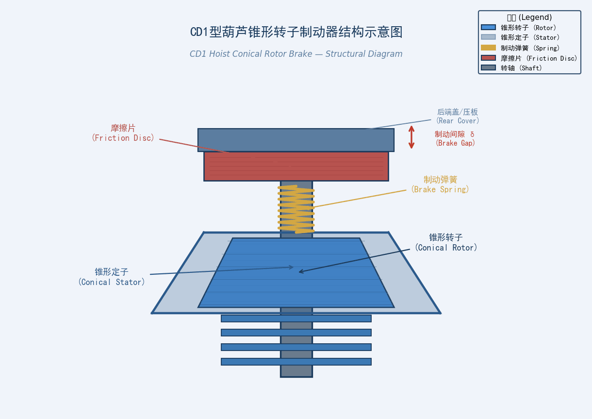 锥形转子制动器结构