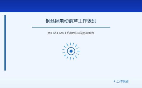 钢丝绳电动葫芦起升机构的技术参数详解：起重量起升高度与工作级别