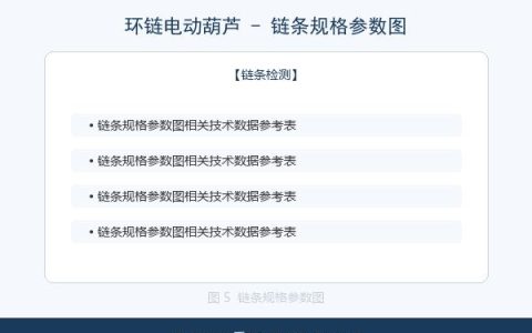 环链电动葫芦的起重链条规格与报废标准