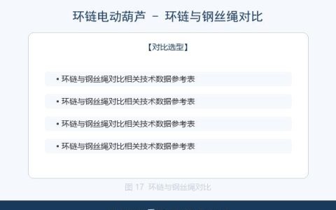 环链电动葫芦与钢丝绳电动葫芦对比分析