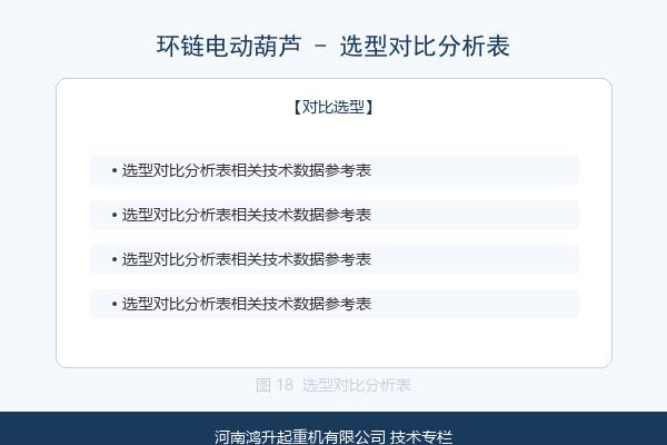 环链电葫芦与钢丝绳电葫芦选型对比