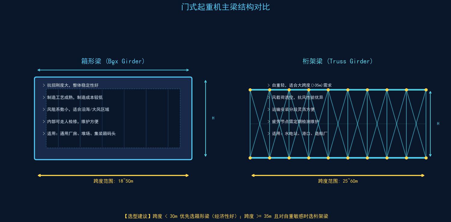 主梁结构型式对比