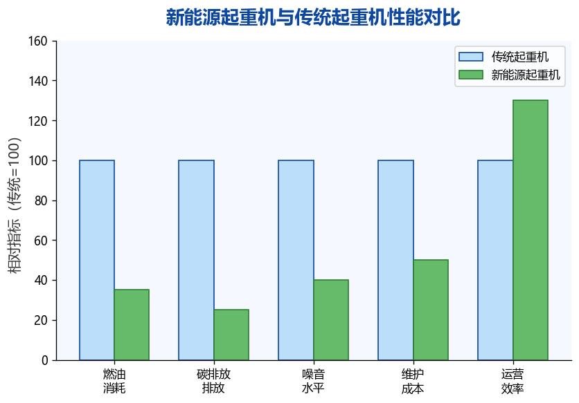 图2：新能源与传统起重机性能对比