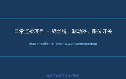 单梁门式起重机日常维护保养与定期检修周期说明