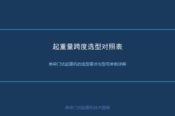 起重量跨度选型对照表