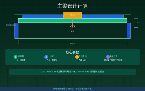 桥式起重机主梁设计计算实例与公式详解——箱型截面强度刚度校核方法