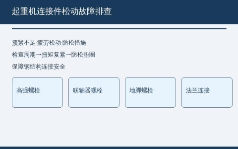 起重机连接件松动别急着紧——先找到这6个原因