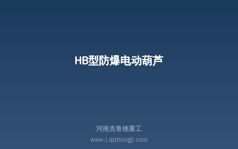 HB型防爆电动葫芦产品实物展示图