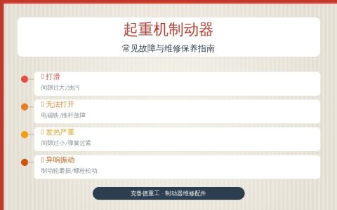 起重机制动器常见故障与维修保养指南