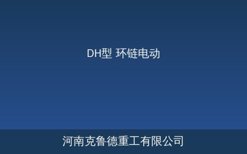 DH型环链电动葫芦技术参数：标准型环链葫芦选型参考