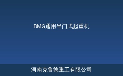 BMG半门吊参数对照：半边轨道半边墙方案