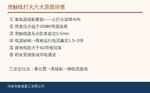 滑触线打火故障原因排查与处理方法