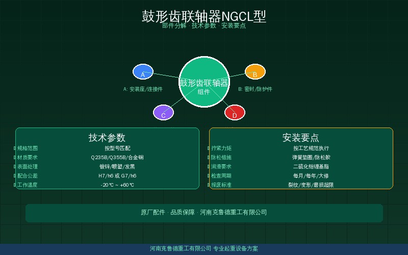 NGCL型鼓形齿联轴器结构示意图——制动轮与联轴器一体结构