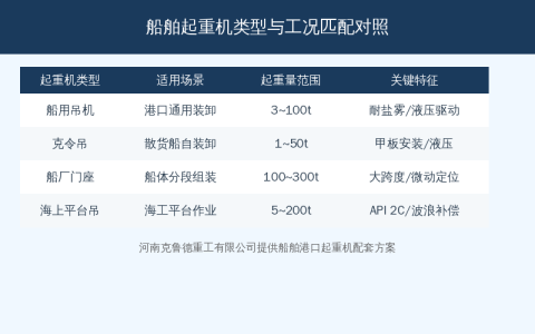 船舶起重机选型指南——港口船厂海上平台各工况参数匹配要点