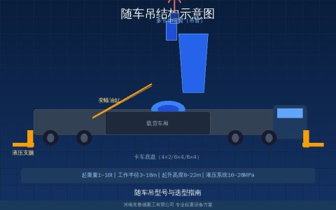 随车吊型号与选型指南——直臂式折臂式参数对比与五大选型要点