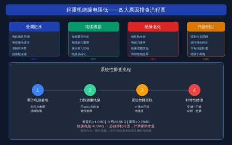 起重机绝缘电阻低原因排查与处理方法——兆欧表检测步骤全解析