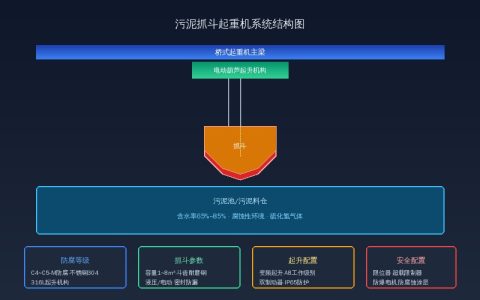 污泥抓斗起重机选型指南——污水处理厂抓斗设备参数与工况匹配