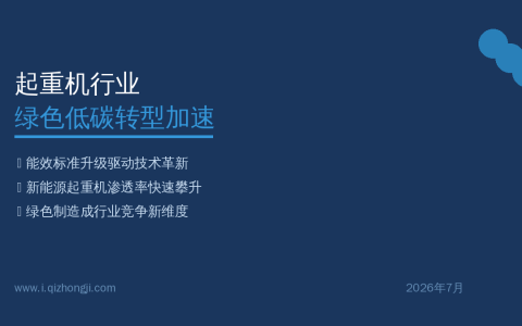 2026年起重机制造业绿色低碳转型加速——能效升级与环保技术驱动新增长