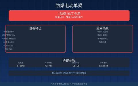 LB型LBT型防爆电动单梁与LXB型防爆电动悬挂怎么选——起重量与防爆等级速查