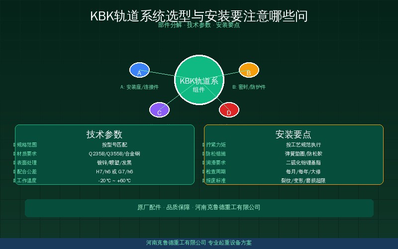 KBK轨道系统选型安装示意图