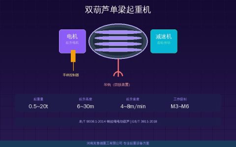 双葫芦单梁起重机LDE型1t到20t参数——双吊点独立起升结构厂家配置速查