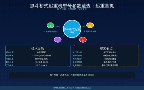 抓斗桥式起重机型号参数速查：起重量抓斗容量与物料匹配方法
