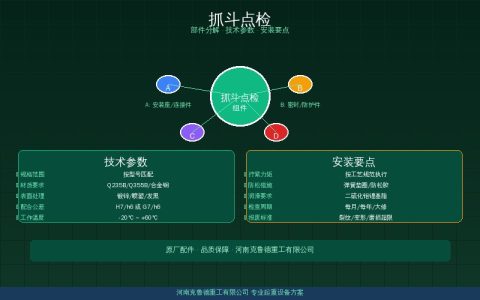 起重机抓斗点检五大部位：斗体焊缝斗齿铰点钢丝绳滑轮检查标准