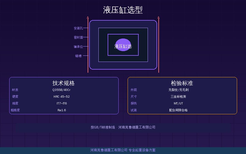 起重机液压缸选型参数对照示意图