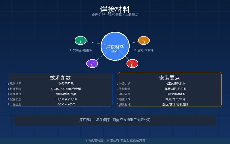起重机钢结构焊接材料焊条焊丝选型匹配示意图