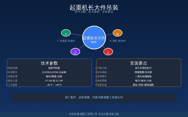 起重机长大件多点吊装吊点布置与溜绳防旋示意